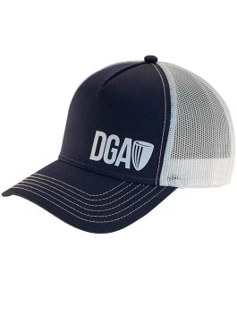 dga logo 5 panel curved bill mesh snapback-navy & white-white logo