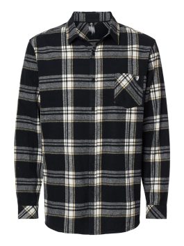 DGA long sleeve flannel shirt-black