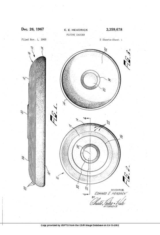 Frisbee Patent